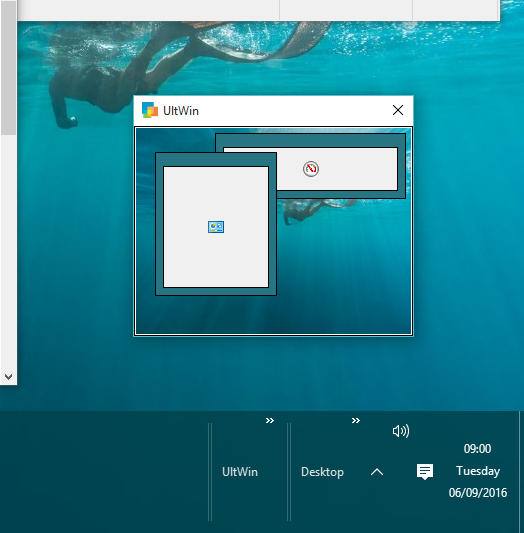 Displaying the Desk View Floating on the Desktop Screen Shot 2