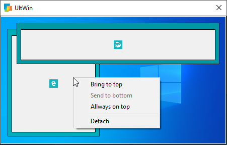 The Mini Windows Popup Menu Screen Shot