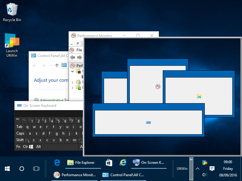 UltWin - A window manager with support for single and multiple ...